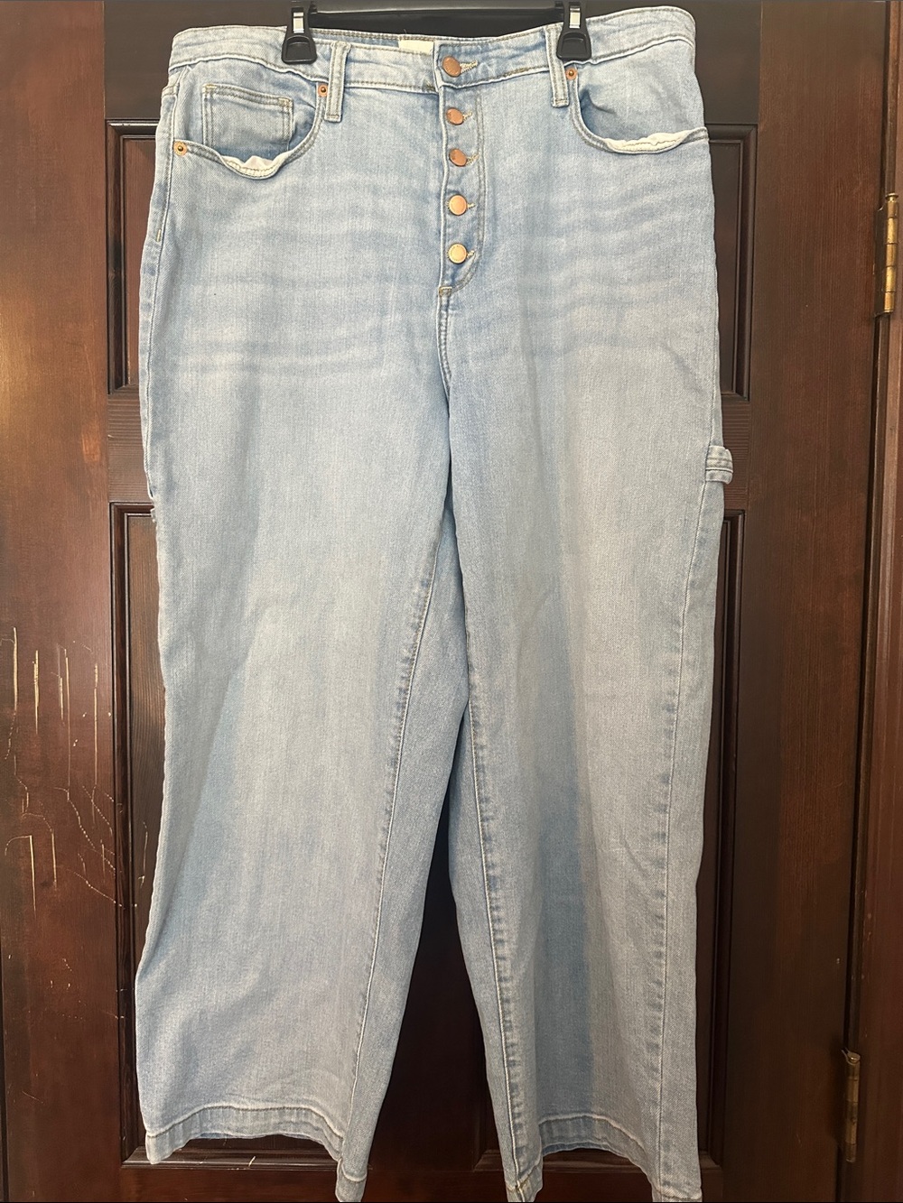 Universal Thread Light Blue High-Rise Wide Leg Carpenter Style Jeans